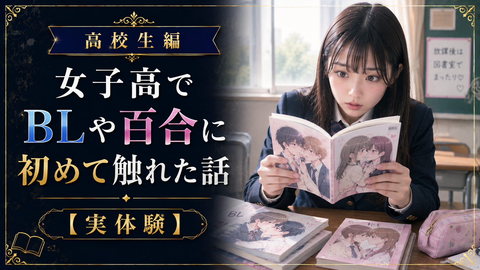 女子高でBLや百合に初めて触れた話｜高校生活で広がった私の価値観【実体験】