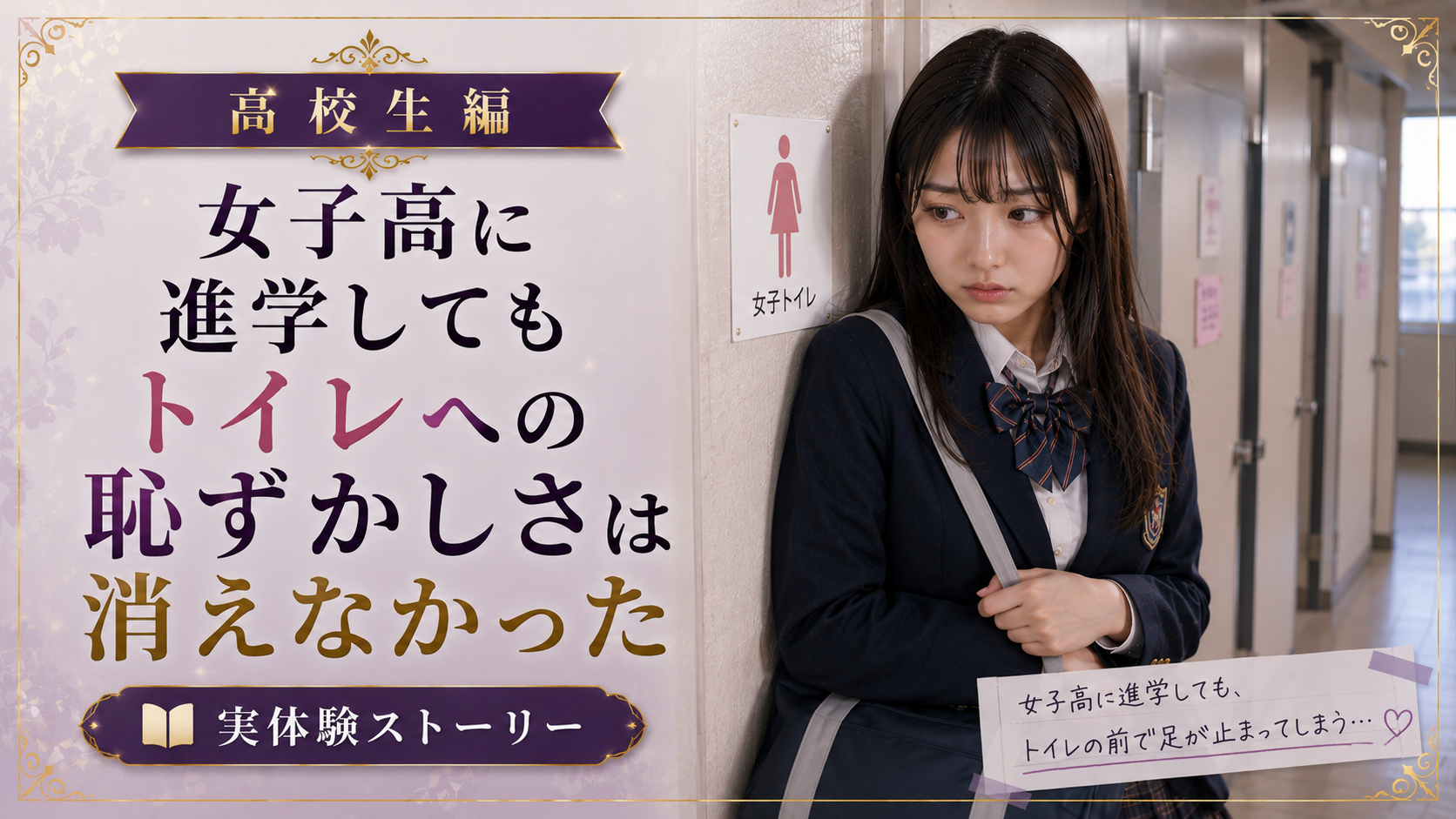 女子高に進学してもトイレへの恥ずかしさは消えなかった｜高校生活の始まり【実体験】