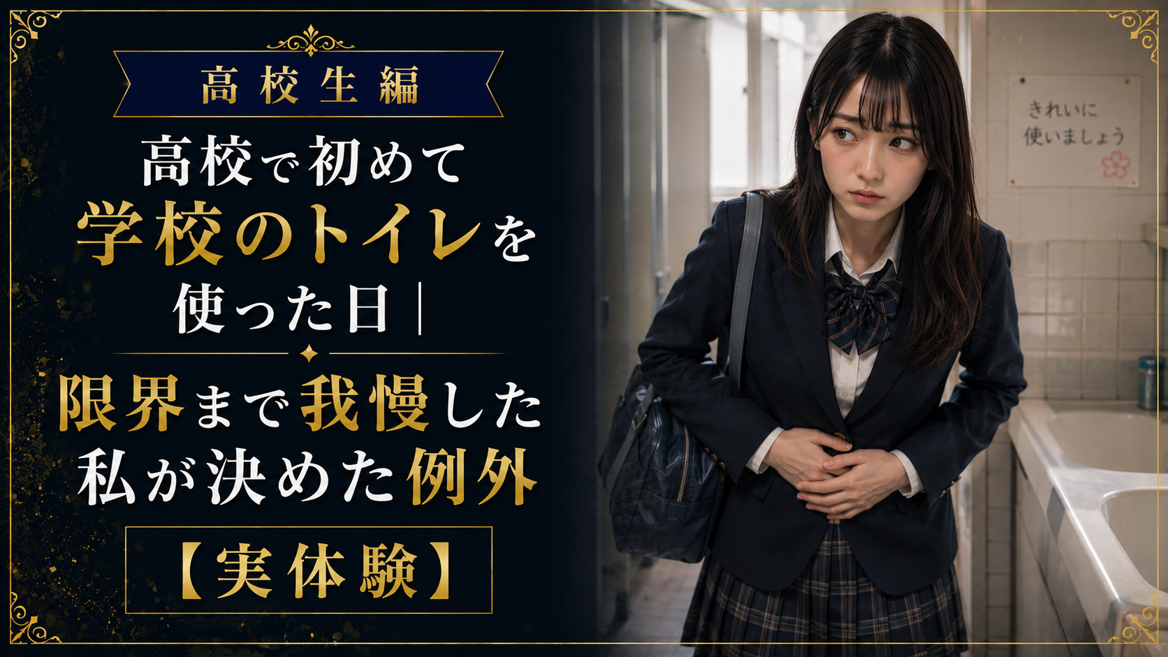 高校で初めて学校のトイレを使った日｜限界まで我慢した私が決めた例外【実体験】